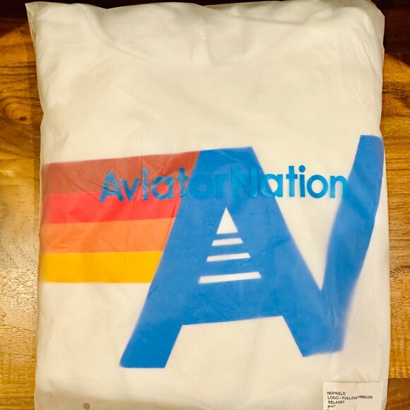Aviator Nation NEW IN BAG Logo Pullover Relaxed Hoodie - Picture 2 of 4